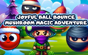 Joyful Ball Bounce: Mushroom Magic Adventure Platformer Online Game