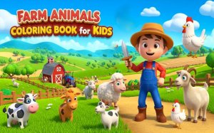 Farm Animals Coloring Book for Kids - Free Online Coloring Game
