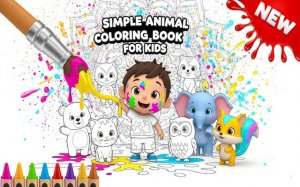 Simple Animal Coloring Book for Kids - Free Online Coloring Game