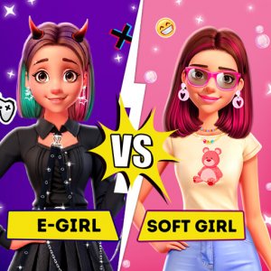 Celebrity E-Girl vs Soft-Girl Fashion Game Online