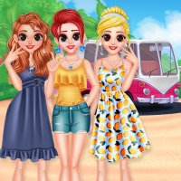 Besties Summer Vacation Makeover Dress Up Game