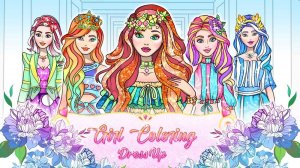 Girl Coloring Dress Up Online Game